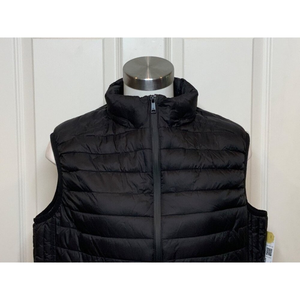Zara Man Dark Gray Puffer Zip-Up Vest, Size Large - image 2